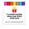 SNIFTY Share My Fries Pencils, Set of 7