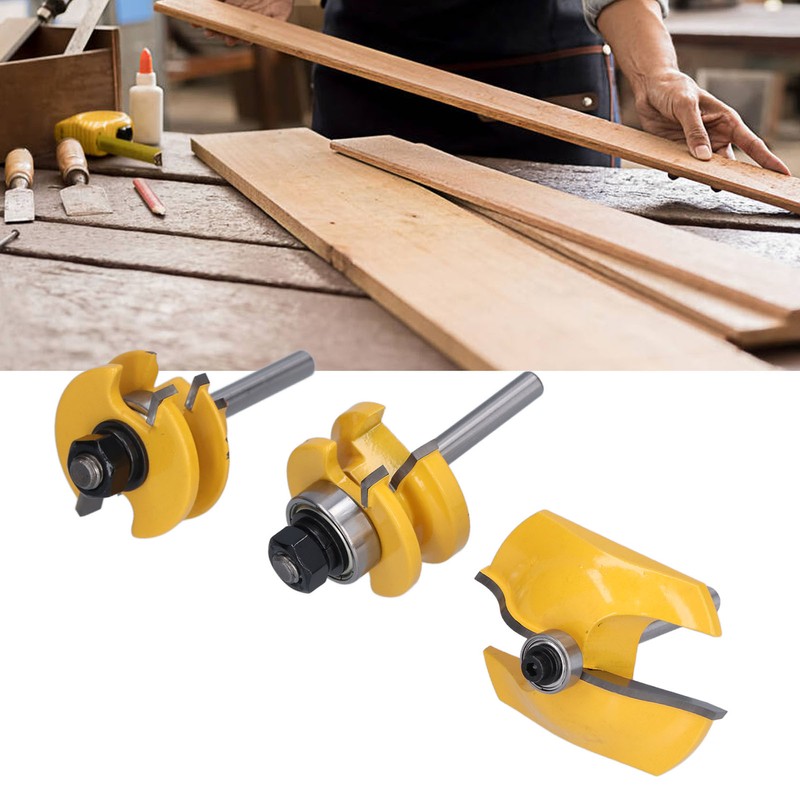 3Pcs Rail Stile Router Bits Roman Ogee Bit Woodworking Groove