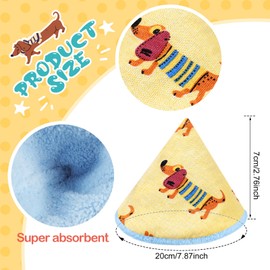 Timgle 10 Fundas para Orinar de Terciopelo Coral para Bebé Niño, Fuerte Protector para Orinar de Absorción de Agua, Gorro para Orinar Reutilizable, Accesorio para Cambiar Pañales (Perro Tejonero)