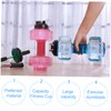 KOMBIUDA 1Pc Dumbbell Shape Water Bottle Portable Sports Kettle Pet