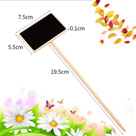 Armastuse Plant Labels, Black Wooden Plant Labels, Pack of 10 Markers A for Plants, Waterproof Wooden Signs, for Plants for Flowers, Plants Decoration