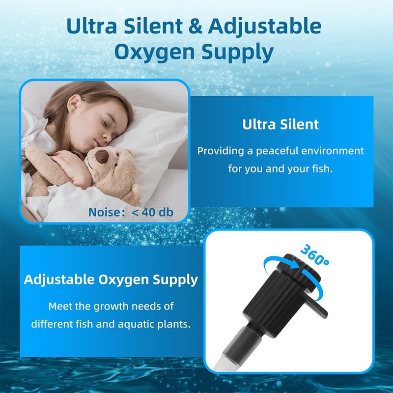 DaToo Aquarium Filter 5-15 Gallon Fish Tank Filter 120GPH Powerful