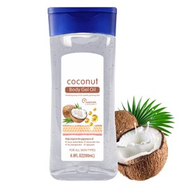 Coconut Oil for Skin - Coconut Body Oil Gel for Women - Essential Oils for Skin - Natural Body Massage Oil - Moisturising Body Oil Gel for Skin Care,200ML
