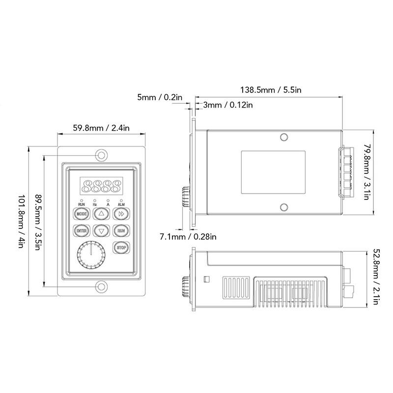 Variable Frequency Drive AC Single Phase to 3 Phase Converter