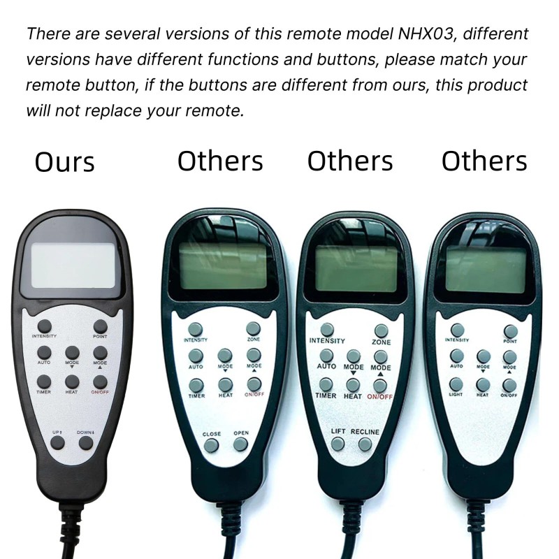 Emomo 8 Pin Massage Remote Control Model NHX03 E034KD8HL for