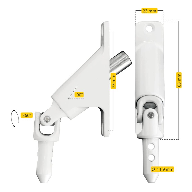 Schellenberg 11122 Joint Bearing Plate Crank-Operated shutters, Dimensions 23 x