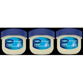 Vaseline Lip Therapy Original Mini 0.25oz 3 Packs Hydrating Petroleum Jelly