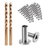 200PCS Stainless Steel Protector Sleeves, T316 Marine Grade for Deck