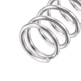 sourcing map Compression Spring Stainless Steel 304 9 mm OD 1 mm Cable Size 9 mm Compressed Length 35 mm Free Length Silver Tone 31.4N Load Capacity Pack of 10