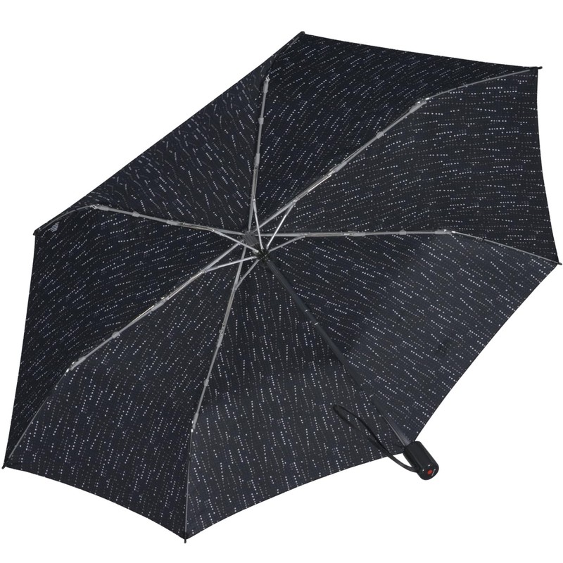 Knirps Slim Duomatic Domino Pocket Umbrella Open-Close Black