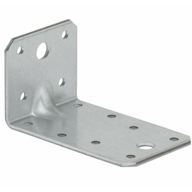 Angle Bracket Heavy Duty 2.5mm Galvanised Steel Metal Corner Braces for Joining, Bracing, and Reinforcing Pack of: 1 Size: 90x50x55x2.5mm
