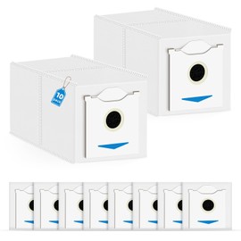 10 Pack N30 Dust Bags Compatible with ECOVACS DEEBOT N30 Omni/N30 PRO Omni Robot Vacuum Cleaner, 4 Layers Effective Filtration for Deebot N30 Omni Dust Bag
