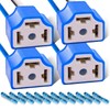 4 Pieces H4 Connector Ceramic H4 Socket H4 9003 HB2
