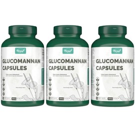 VORST Glucomannan 1500mg Per Serving (500mg Per Capsule) 180 Vegan Capsules | Konjac Root Extract Powder Pills | 3 Bottles