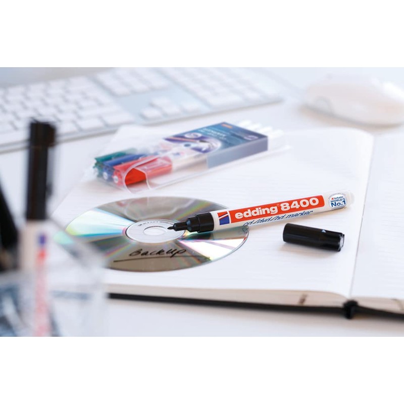 edding 8400 Bullet Tip CD Marker Pack of of 4