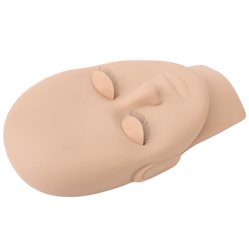 Lash Mannequin Head Reusable Soft Touch Rubber Replaced Eyelids Mannequin