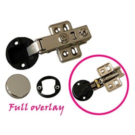 HnFshop 1.5 inches (35mm) Hydraulic solf-Close Cabinet Hinge for Glass Door (Full Overlay)