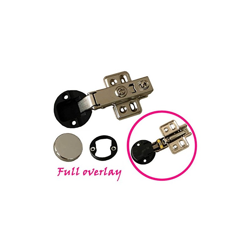 HnFshop 1.5 inches (35mm) Hydraulic solf-Close Cabinet Hinge for Glass