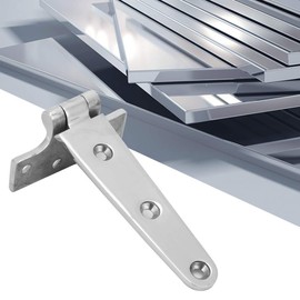 Thickened Stainless Steel T Hinge with Smooth Surface, High Hardness, Heavy Duty Gate Hinges for Front Door and Gate Accessories, 151 x 75 x 4.5 mm, M5