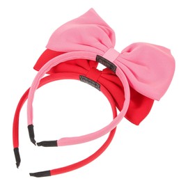 Beavorty 2PCS Large Bowknot Headbands for Red Pink Hair for Day Birthday Parties and Special Occasions Stylish Hair Accessories
