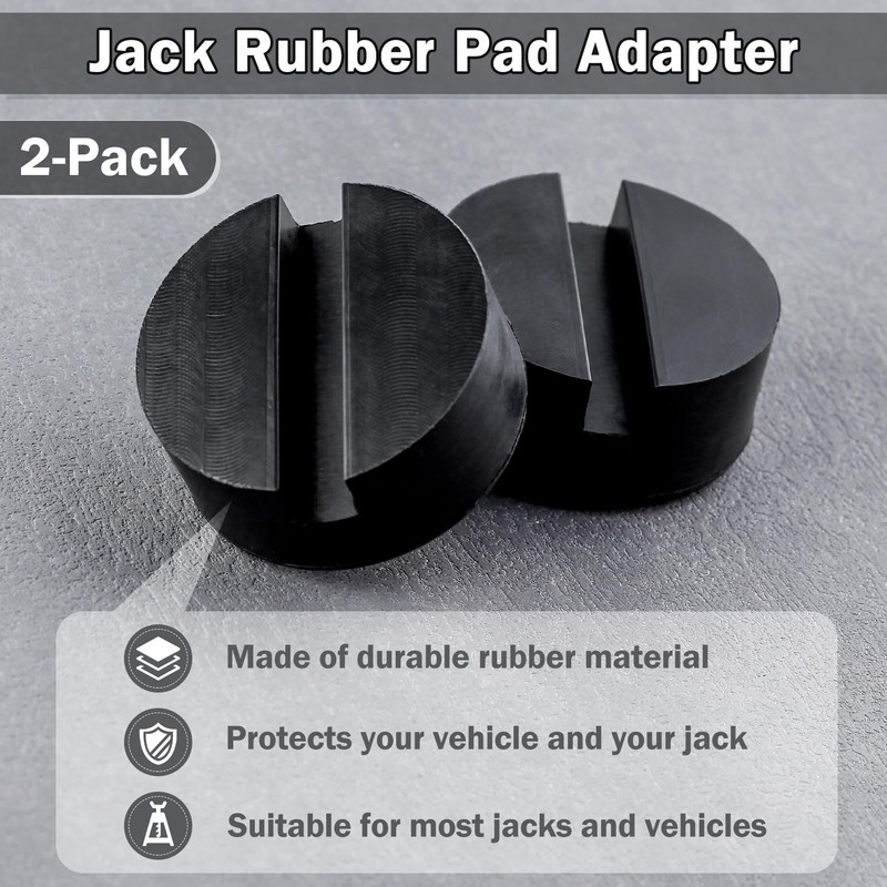 LEONTOOL 2 Pcs Floor Jack Rubber Pads Adapter Universal Jack