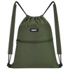 WANDF Drawstring Backpack with Shoulder Pads Sports Gym Bag Water