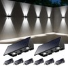 8 Pack Solar Powered Fence Lights Outdoor Up and Down