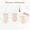 Mkouo Set of 2 Macrame Wall Hanging Art Woven Wall