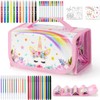 WERNNSAI Unicorn Writing Set Colouring Set - 56 Pieces Felt