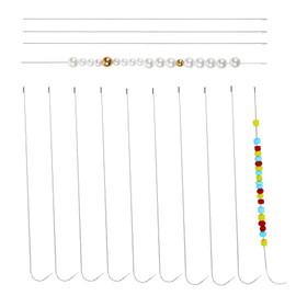 14 Pcs Metal Beading Needles Set for Bead Spinner,Sturdy Long Straight Beading Threader Needles,6.7 inches Clip-Style Beading Needles,Jewelry Making Tools,0.7mm Diameter,Bead Crochet Hooks