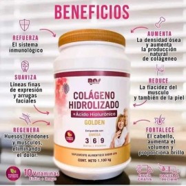 3 Colágenos Hidrolizado + Ácido Hialurónico 1.1 Kg(uva)