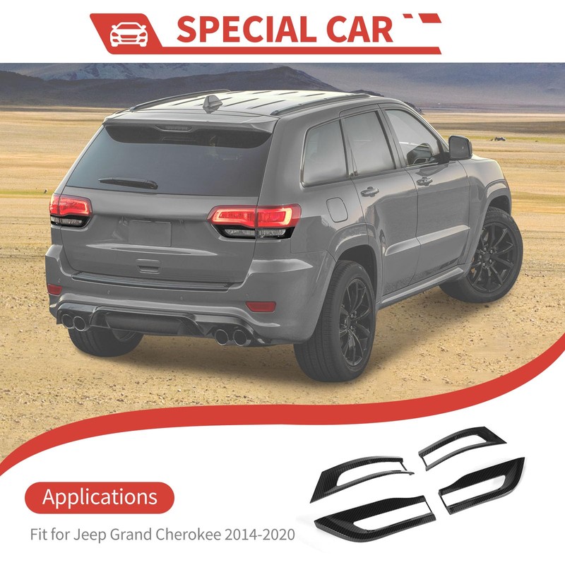 Amayum Taillight Cover Fit for Jeep Grand Cherokee 2014-2020 Tail