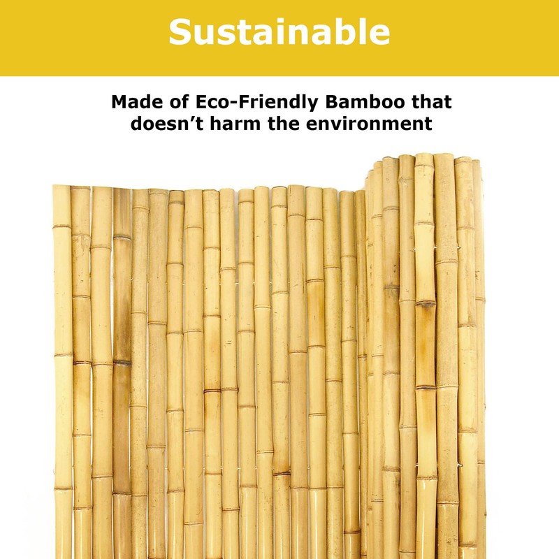Backyard X-Scapes Natural Bamboo Fencing Decorative Rolled Fence Panel 0.75