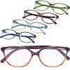GUD Large Reading Glasses Women 5 Pairs Ladies Readers Cat-eye