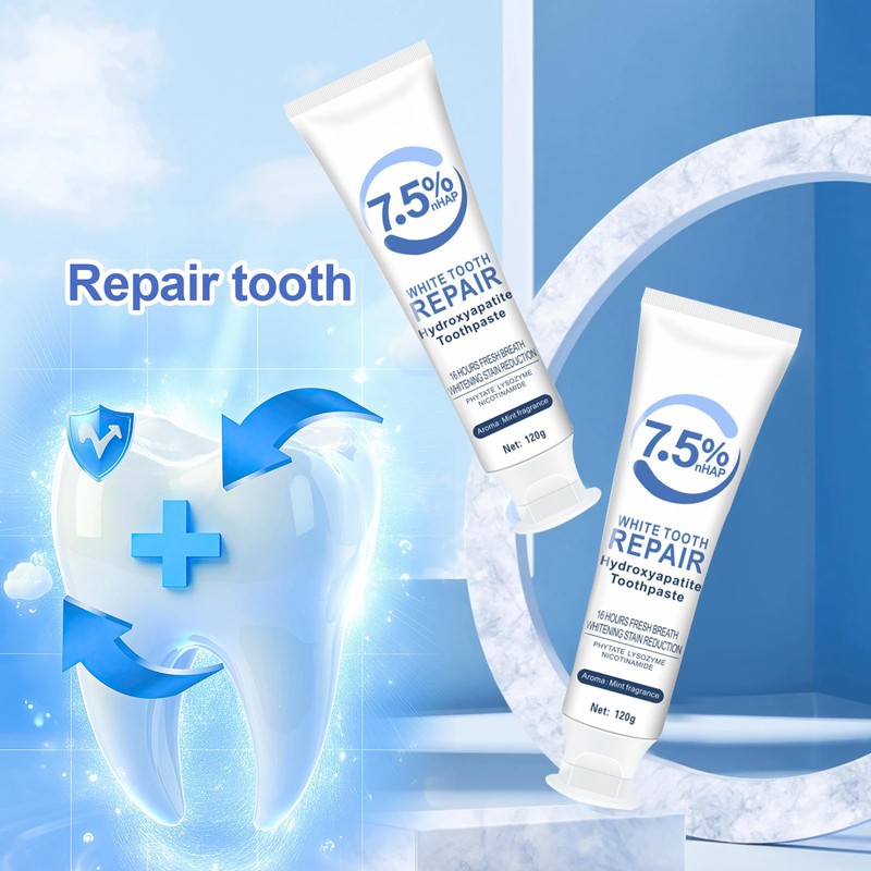 XdealCozyxc 2 Pcs Hydroxyapatite Toothpaste UK, Hydroxyapatite Toothpaste 7.5 for