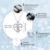 ALEXCRAFT 925 Sterling Silver Heart Necklace for Women Cubic Zirconia