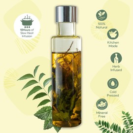 Generic JAY TriLeaf Hair Fall Control Summer Dasabuti Hair Oil | Hair & Scalp Massage, Hair Growth, Dry Frizzy Hair | Ayurvedic, Herbal, Fresh Made | Castor, Coconut, Amla (100ml)