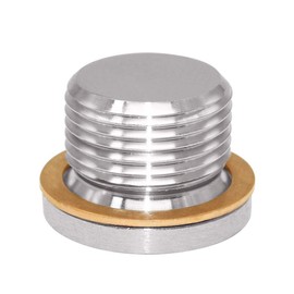 JoyTube M12 x 1.5 Stainless Steel Pipe Plug Hex Head High Rust Resistance with Copper O-Ring(Pack of 2)