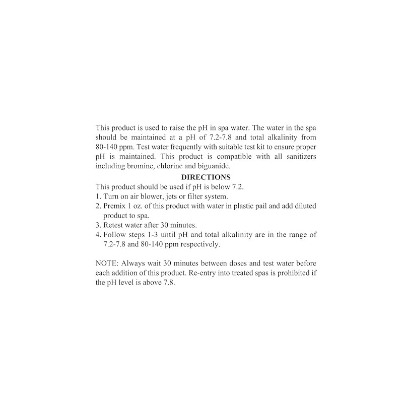 SpaChoice 472-3-5041A pH Increaser for Hot Tub, 1-Pound