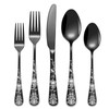 40-Piece Black Skull Silverware Set for 8, Flatware Set Stainless