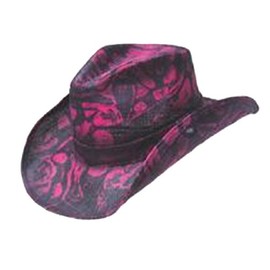 Peter Grimm Rattler Mottled Western Cowboy Hat with a Touch of Swamp PGD9051-PNK