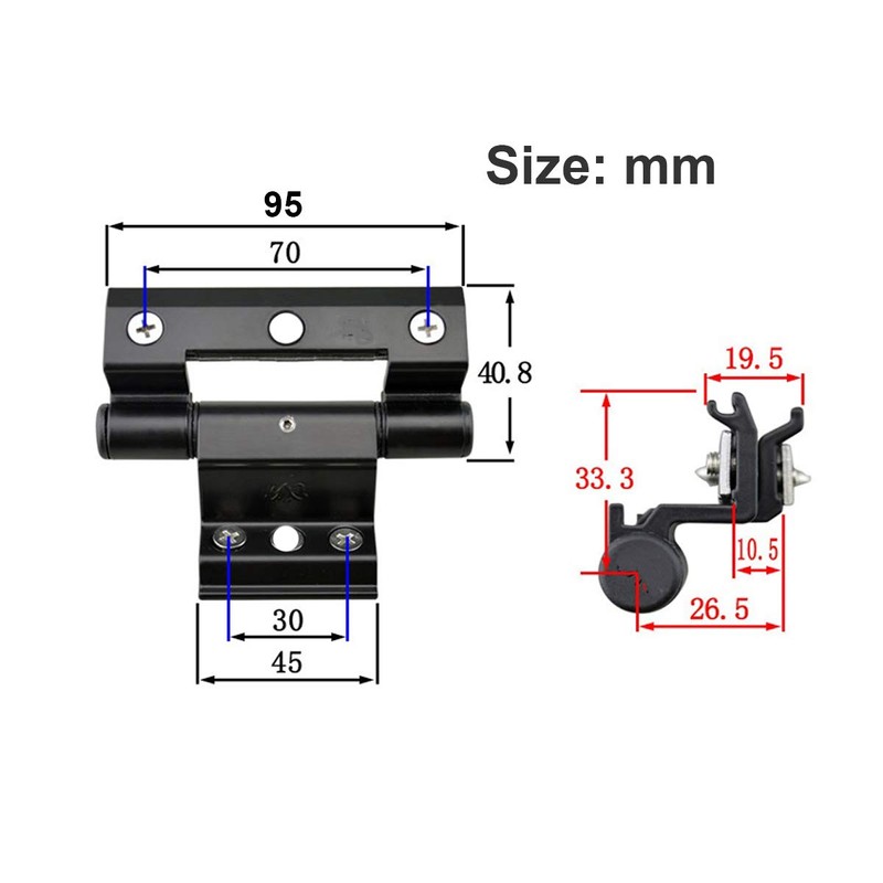 Qrity 2 PCS Door Hinges Aluminum Alloy Window Hinge, Casement