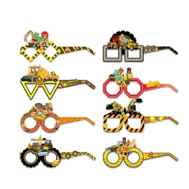 112pcs engineering car tattoos stickers and party glasses combination set，Birthday Party Decorations Favors Supplies Gifts Boys Girls Cute Fake Tattoo School Prizes Carnival Theme（Engineering car）