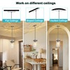 Brushed Nickel Pendant Lights Kitchen Island 4.72" Hammered Glass 2