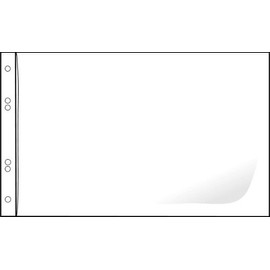 Enigma Heavy Duty Acid Free Archival Safe A4 Landscape Pockets for Ring Binder Albums - 50 Pack