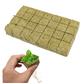 Klaimbmo Rockwool Cube, Rock Wool Cultivation Cube, Rock Wool Hydroponics, Rock Wool, Cultivation Cube, Cultivation Rockwool, Cultivation Cube for Vegetable Cuttings Colonisation Transplanting (4 x 4