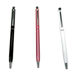 Stylus Pen for Touchscreen Devices, Tablets, iPads, iPhones, Multi-Function Capacitive Pen Ballpoint Ink Pen, Set of 3 Pens & Pen Refill