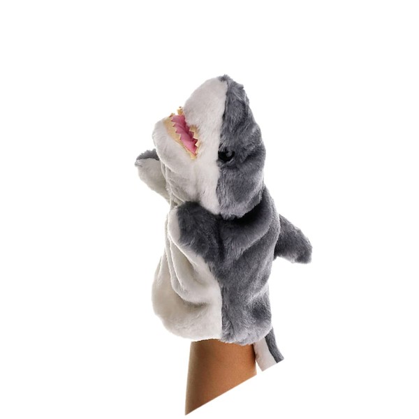 TOYANDONA Hand Puppets for Kids, Plush Shark Hand Puppets - Adorable Doll Shark Plush Toys Stuffed Animals - Moveable Mouth Puppets for Toddlers