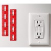 LALOCAPEYO 36pcs Bagged Red Power Switch Socket Gasket Twisted Combination
