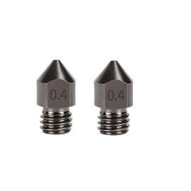 SIUTEC® Premium MK8 Hardened Steel/Hardened Steel, Nozzle/Nozzle, 0.4 mm, Pack of 2, Compatible with Ender, CR6, CR10S, X5SA, A8, for 1.75 mm Filament